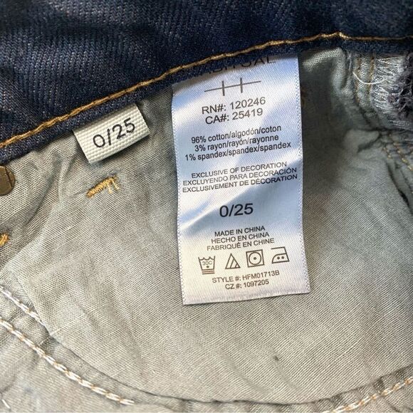 ⚡️SALE⚡️Habitual Pin-tuck Dark Wash Straight Leg Denim Jeans Size 0/25 TALL NWT - Picture 9 of 10
